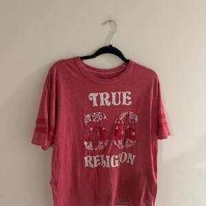 True Religion Red Vintage Style Bandana 56 Graphic T-Shirt Oversized